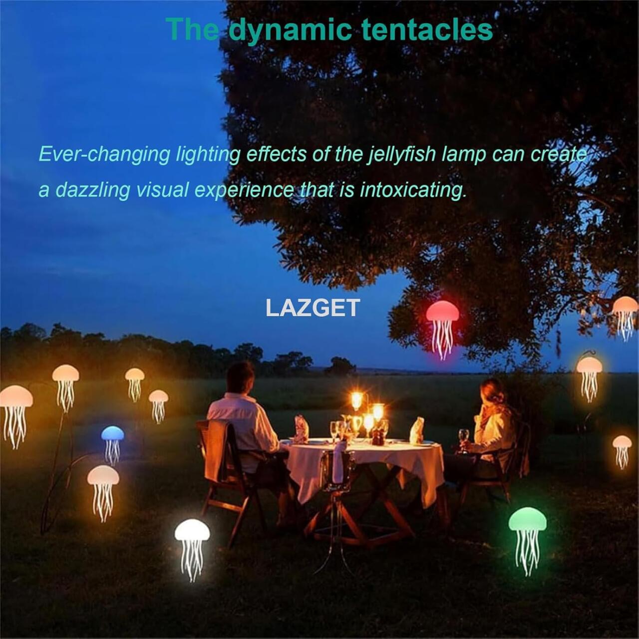 Lámpara Flotante de Medusa LED Recargable – Decoración Efecto Acuático