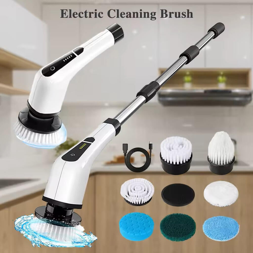 Cepillo Eléctrico de Limpieza Inalámbrico 9 en 1 (Baño, cocina, coche)