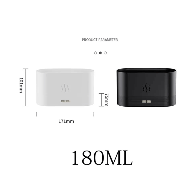 Difusor de Aroma con Efecto Llama – 180 ml | Aromaterapia y Luz RGB