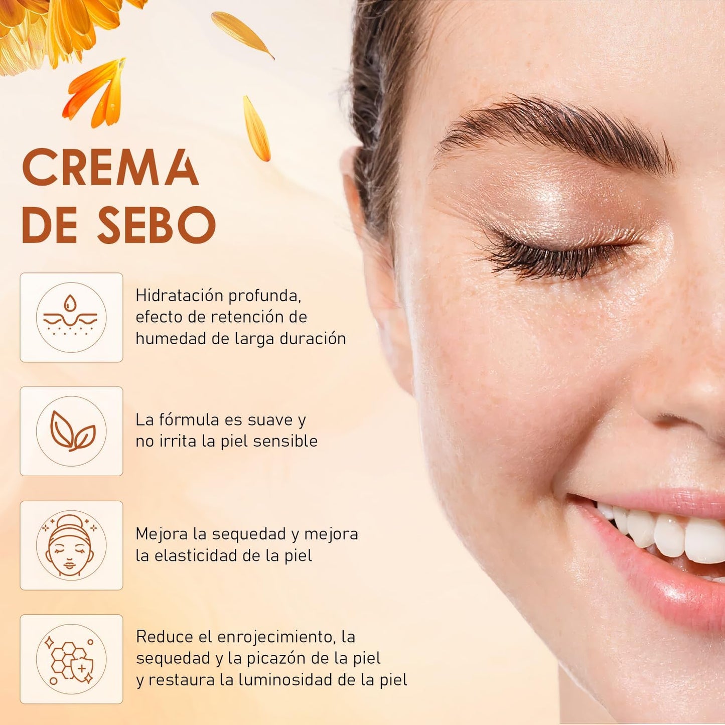 Crema de sebo de res / Hidratación Natural Profunda y Restauradora