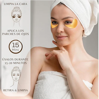 Parches de Oro 24K para Ojos: Hidratación y Rejuvenecimiento Instantáneo