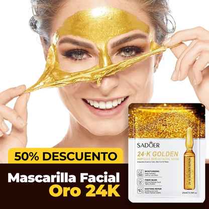 Mascarilla Facial de Oro 24K ( 3 UNIDADES )