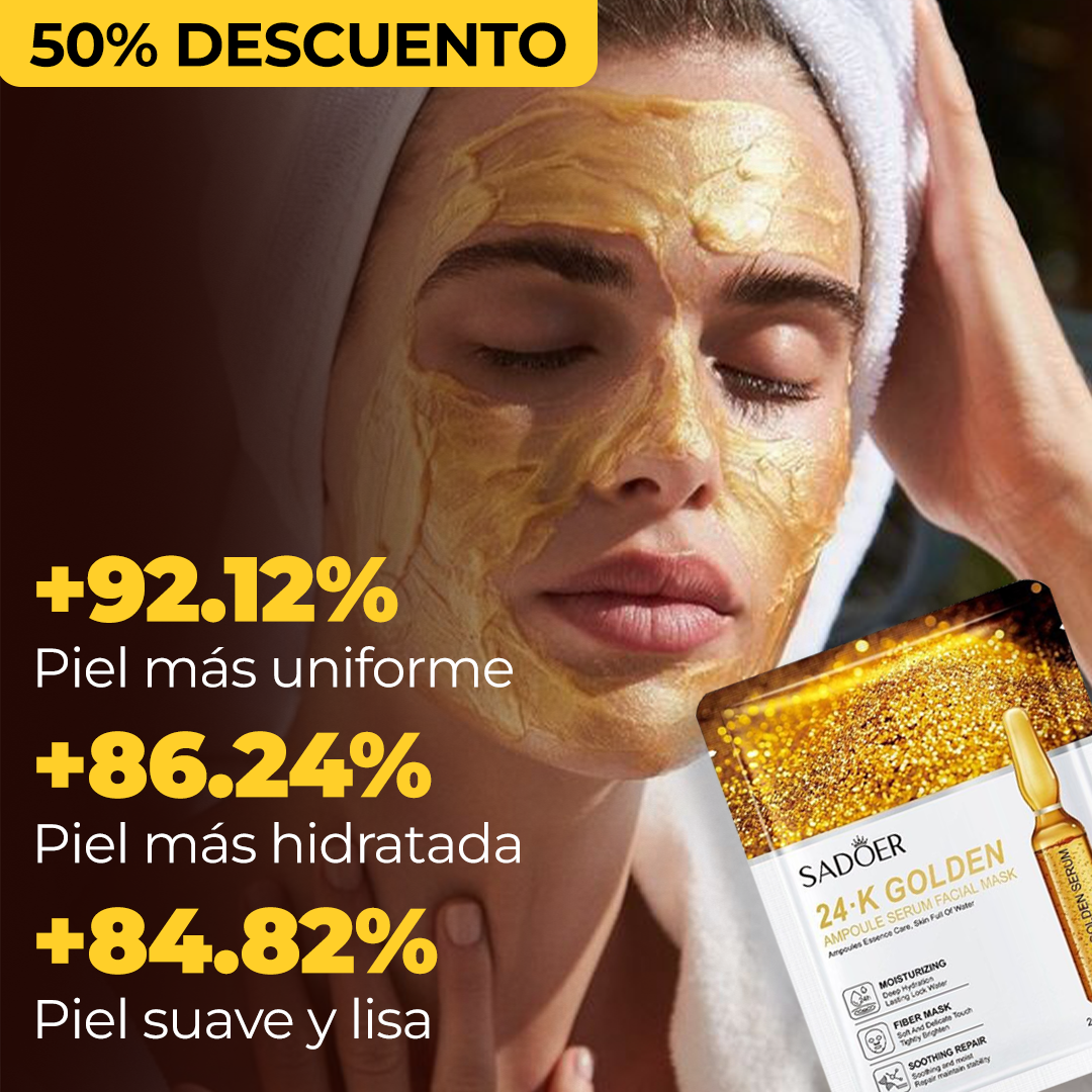 Mascarilla Facial de Oro 24K ( 3 UNIDADES )