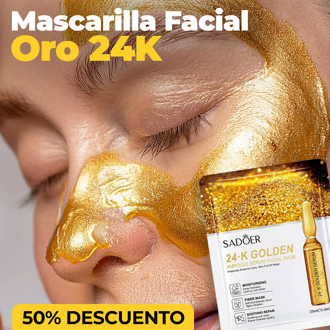 Mascarilla Facial de Oro 24K ( 3 UNIDADES )