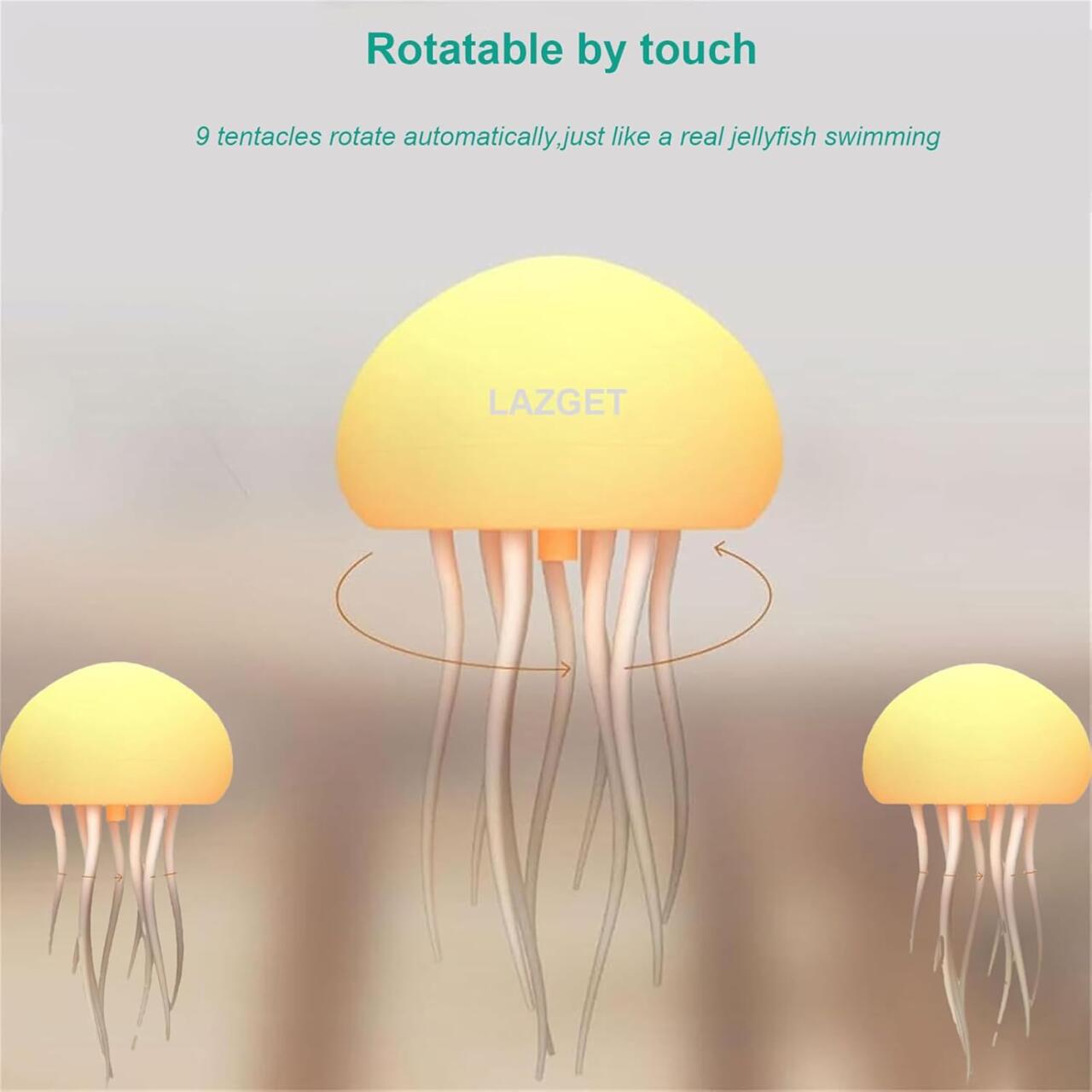 Lámpara Flotante de Medusa LED Recargable – Decoración Efecto Acuático