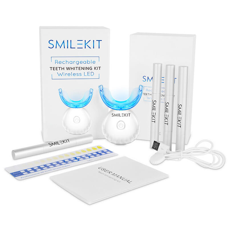 Kit de blanqueamiento dental recargable con LED